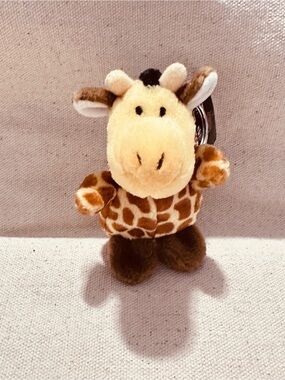 Nici | Charm/Keychain | Zoo Plush Giraffe Keychain | Light Brown & Yellow
